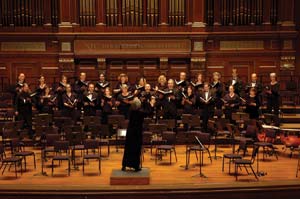 Mary Beekman and Musica Sacra performing at the New England Conservatory of Music